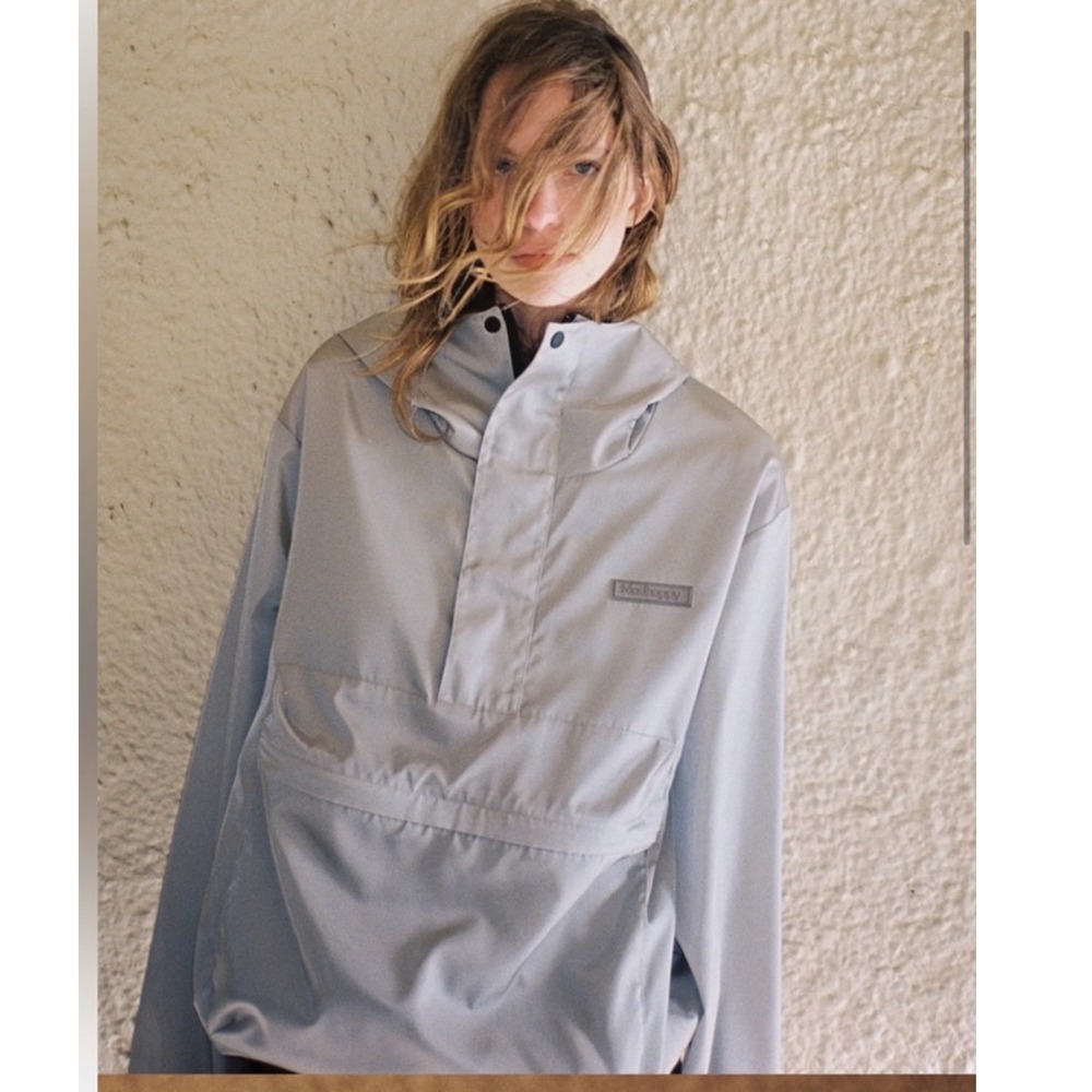 Madhappy‎ Lightweight Anorak Hoodie Pullover Jacket Grey Nylon Windbreaker Small